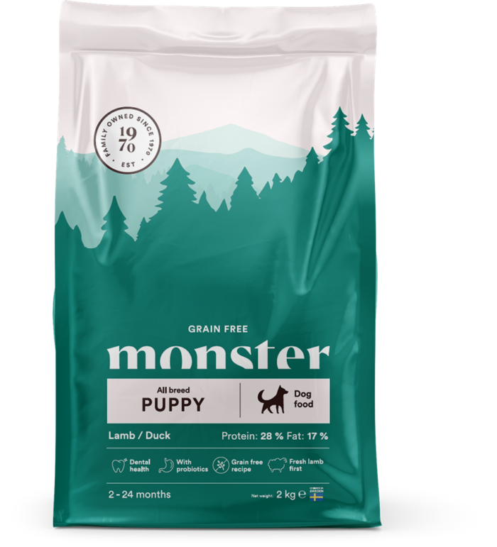 Monster Dog Grain Free Puppy All Breed Lamb/Duck 2 kg