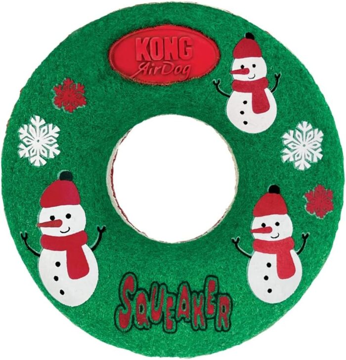 KONG Holiday AirDog® Donut M - 12,3x12,5x4,5 cm Green