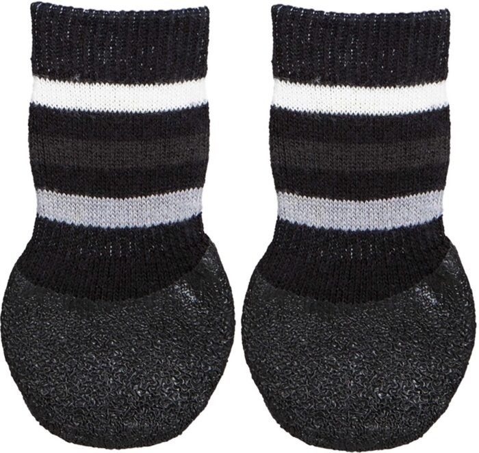 Hundsockar gummerad 2-pack, S-M, svart