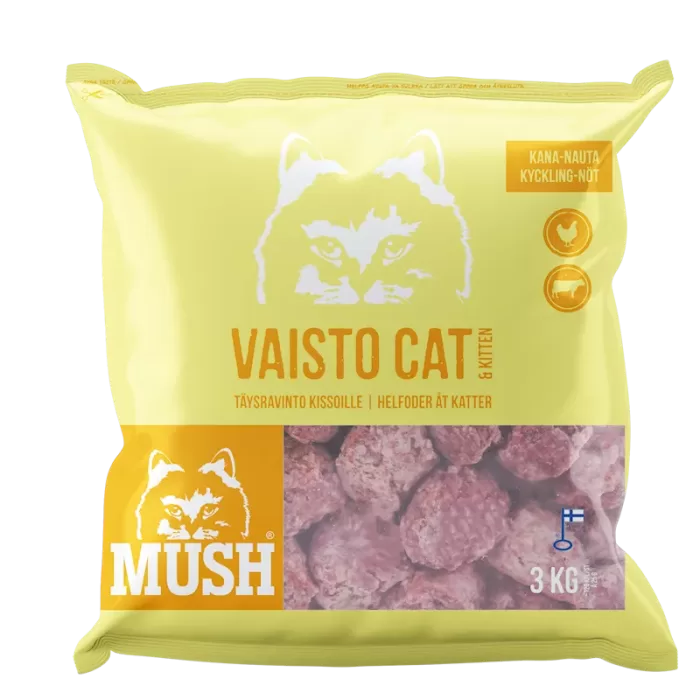 Mush Vaisto Cat Kyckling-Nöt Gul 3 kg