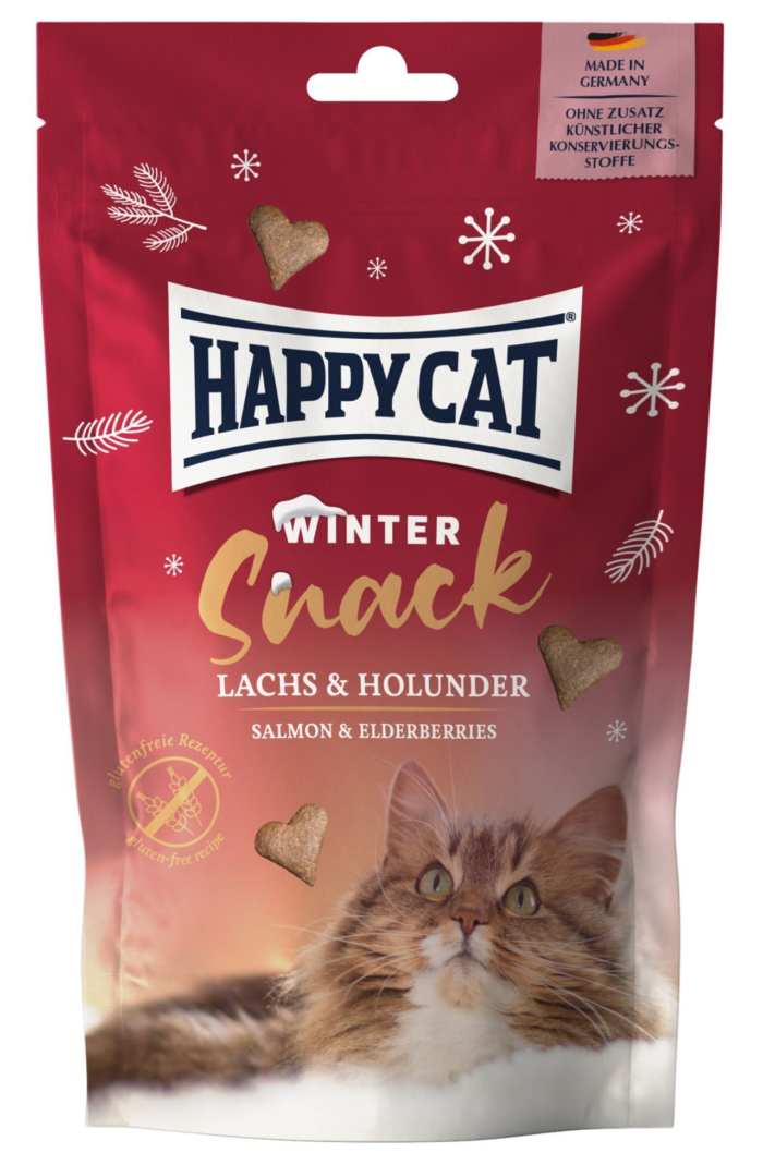 HAPPY CAT WINTER Snack SALMON & ELDERBERRIES 70 g