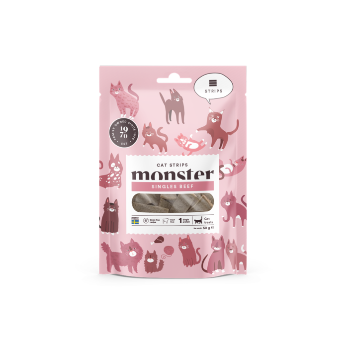 Monster Cat Soft treats Strips Beef 50 g