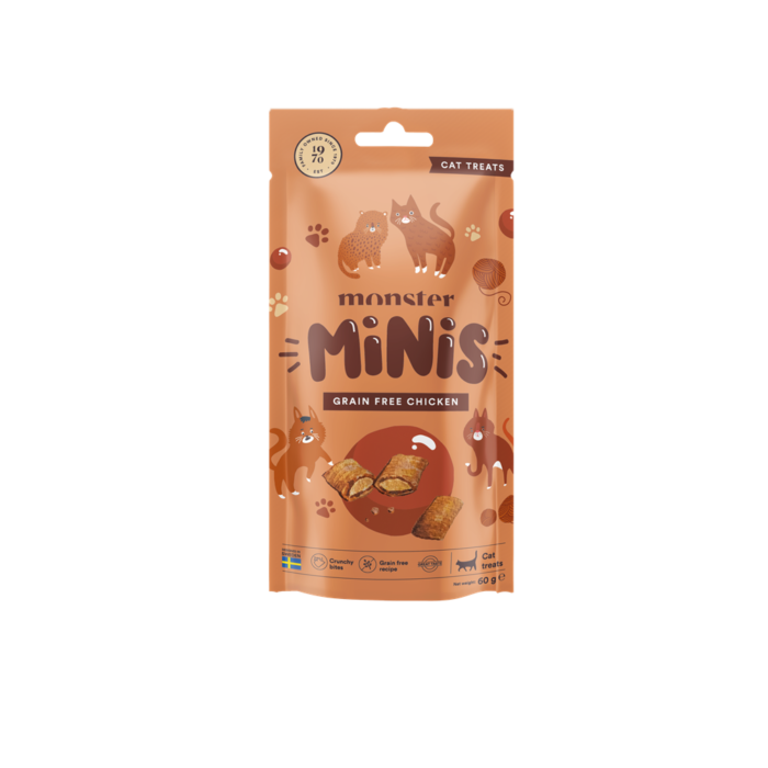 Monster Cat Minis treats Grain Free Chicken 60 g