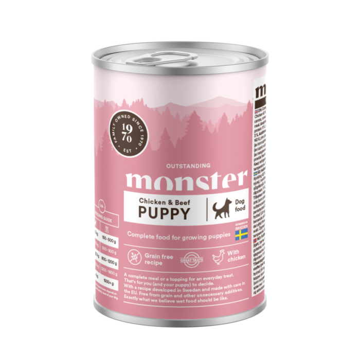 Monster Dog Puppy Chicken Burk 400 g