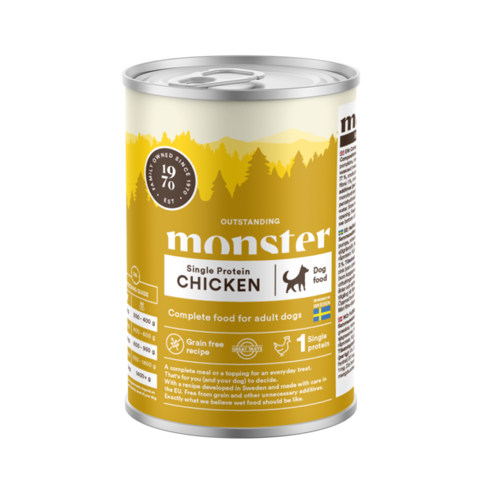 Monster Dog Adult Single Chicken Burk 400 g